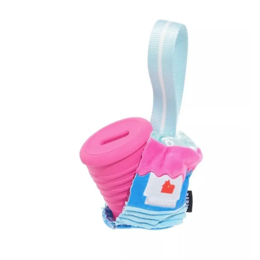 BARK Super Chewer Home Alone Dog Toy Paint Can Treat Dispensing‎ Tug Thrash Toss